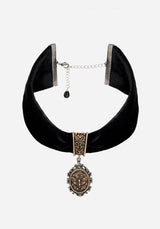 Rosamoth Cameo Velvet Choker