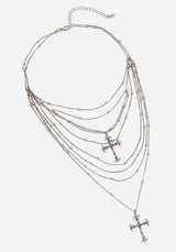 Chryx Layered Cross Necklace