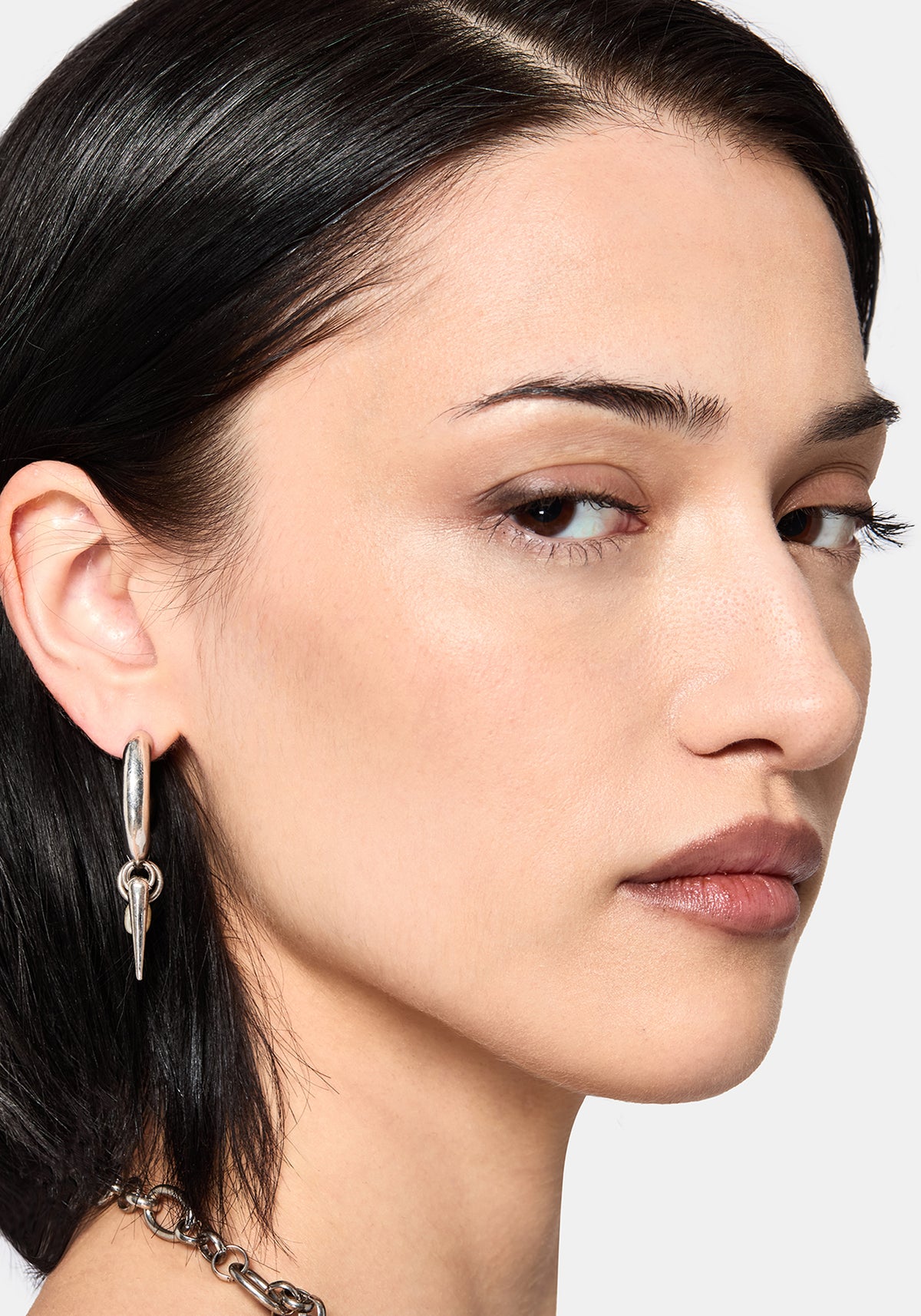 Gloryx Spike Faux Pearl Hoops