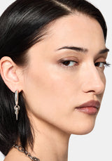 Gloryx Spike Faux Pearl Hoops