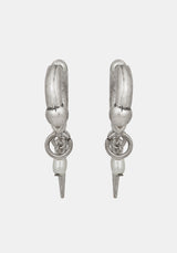 Gloryx Spike Faux Pearl Hoops