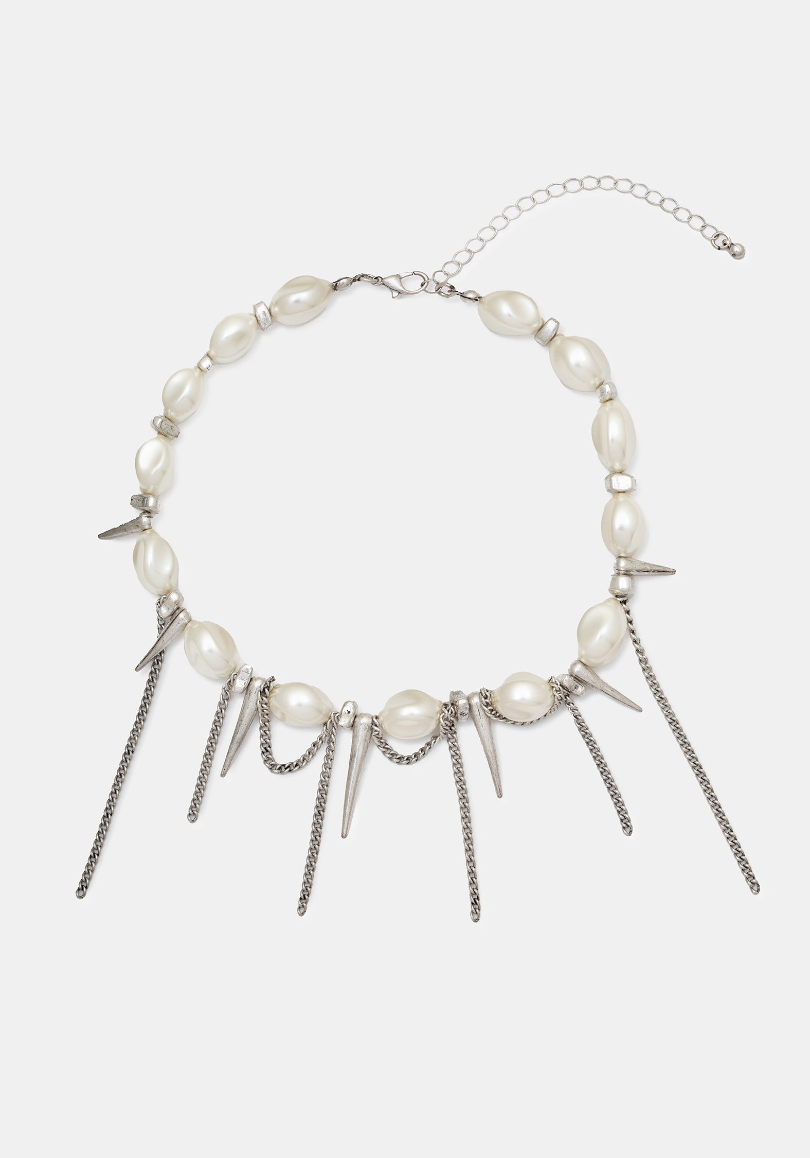 Flittex Spike Faux Pearl Choker