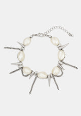 Flittex Spike Faux Pearl Bracelet