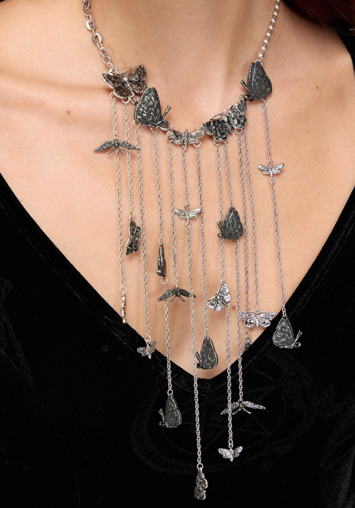 Delissa Butterfly Drop Necklace