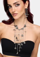 Delissa Butterfly Drop Necklace