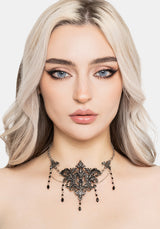 Evara Ornate Chain Drop Necklace