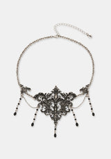 Evara Ornate Chain Drop Necklace