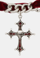 Vaelis Cross Ribbon Chain Necklace