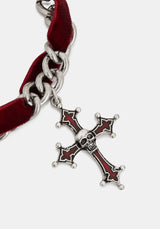 Vaelis Cross Ribbon Chain Necklace