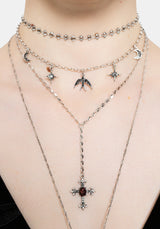 Orum Layered Charm Mirror Necklace