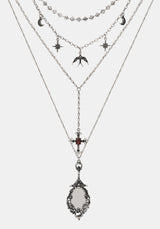 Orum Layered Charm Mirror Necklace