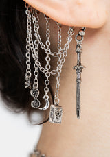 Eldun Sword Chain Ear Cuff