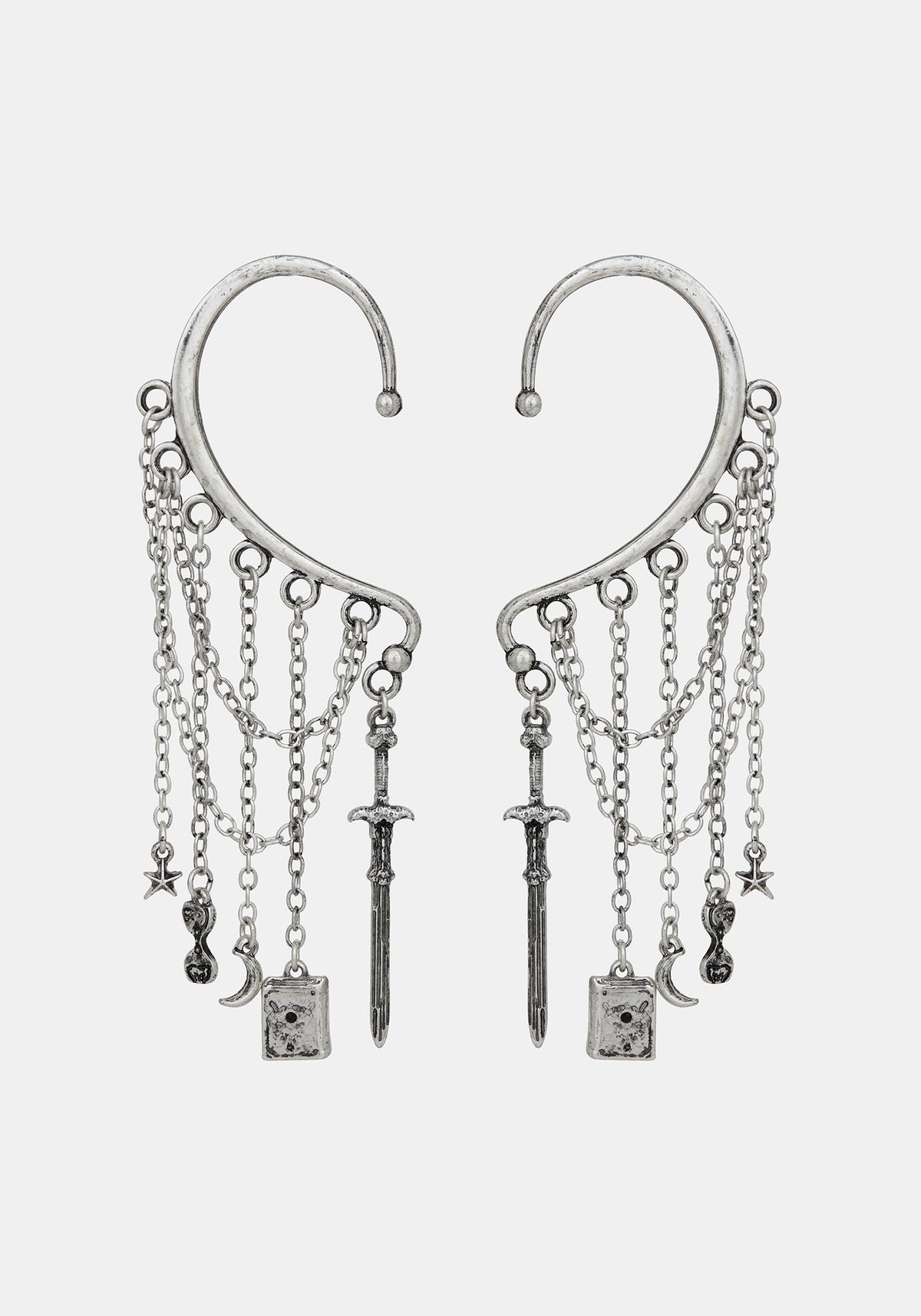 Eldun Sword Chain Ear Cuff