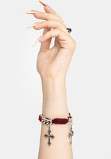 Vaelis Cross Ribbon Chain Bracelet