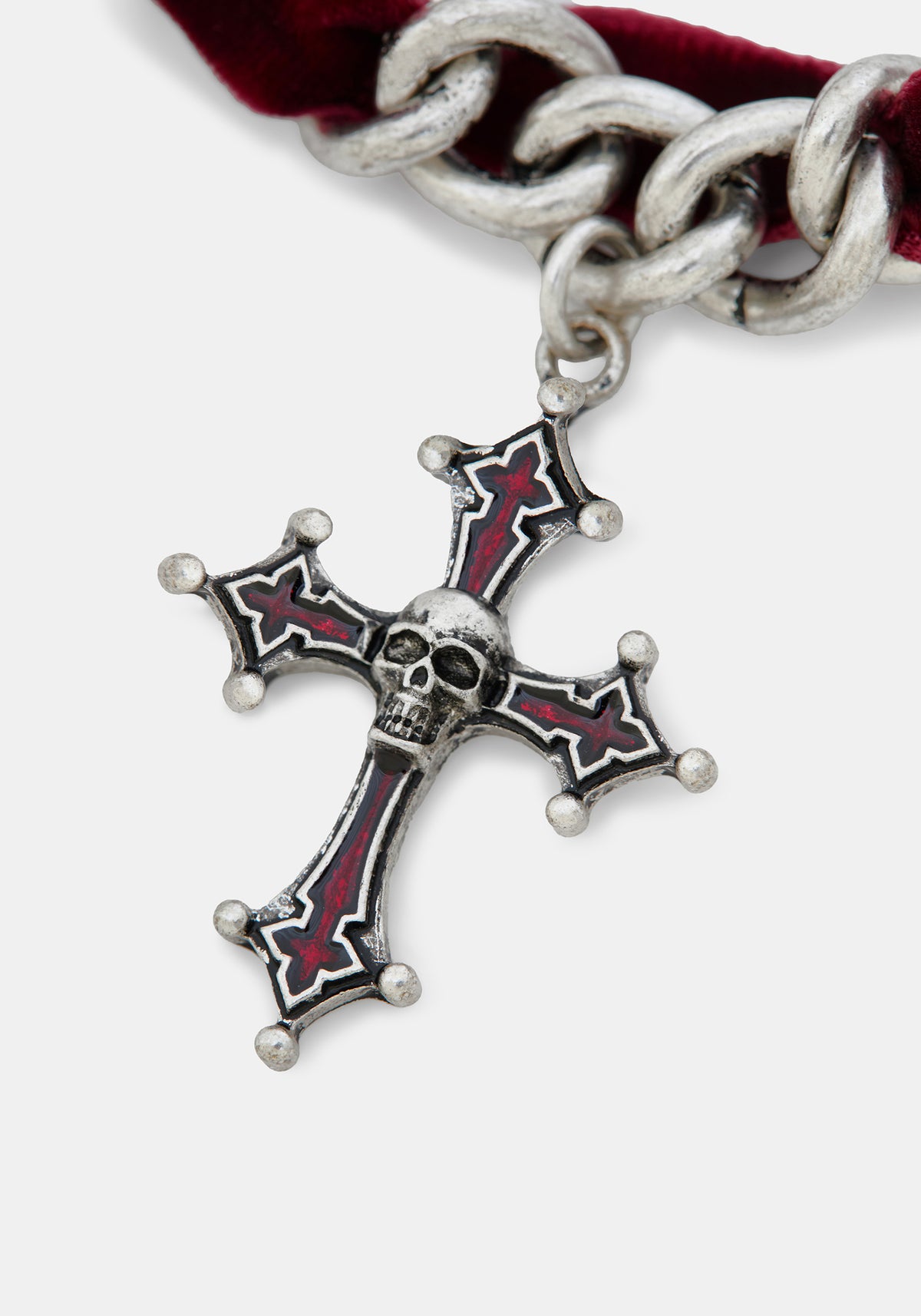 Vaelis Cross Ribbon Chain Bracelet