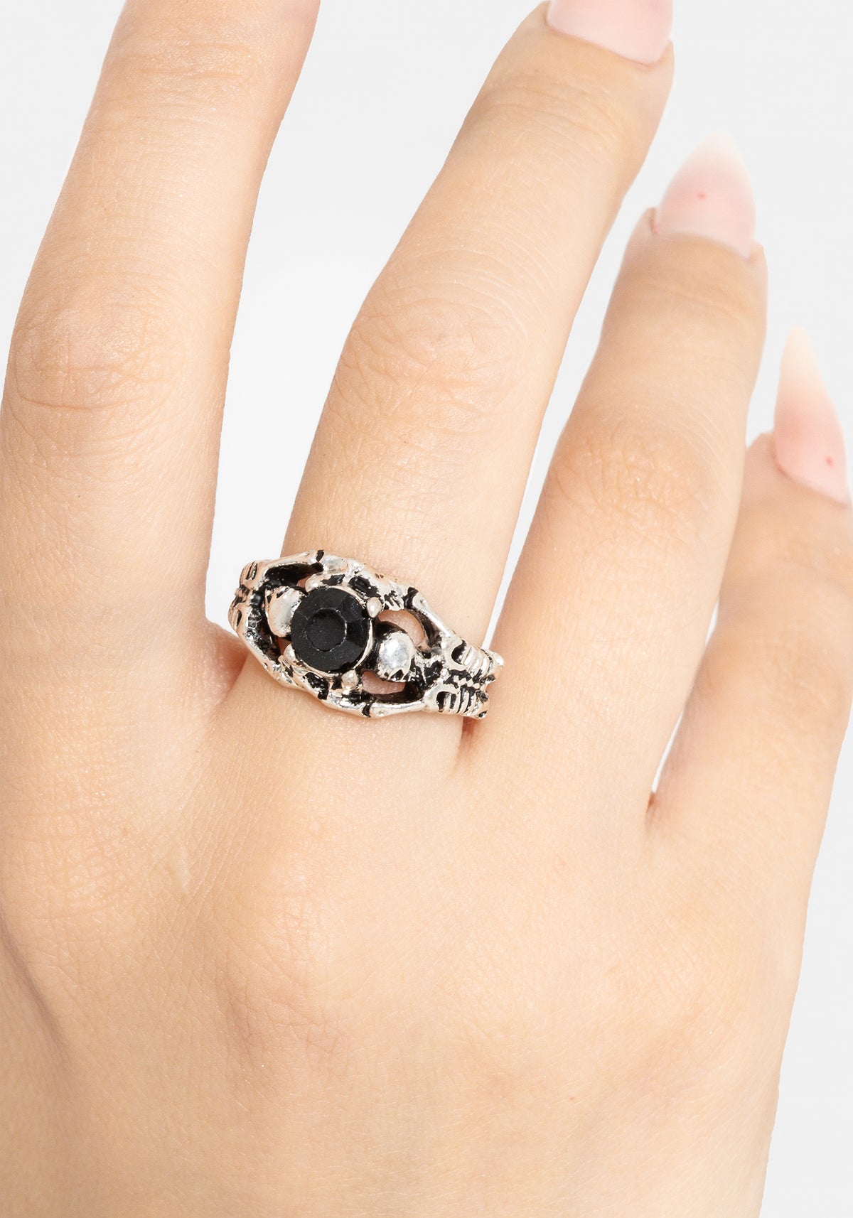 Quorin Skeleton Stone Ring S/M