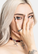 Quorin Skeleton Stone Ring S/M