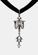 Quorin Skeleton Ribbon Choker