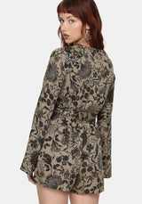 Herla Bhatik Floral Print Playsuit