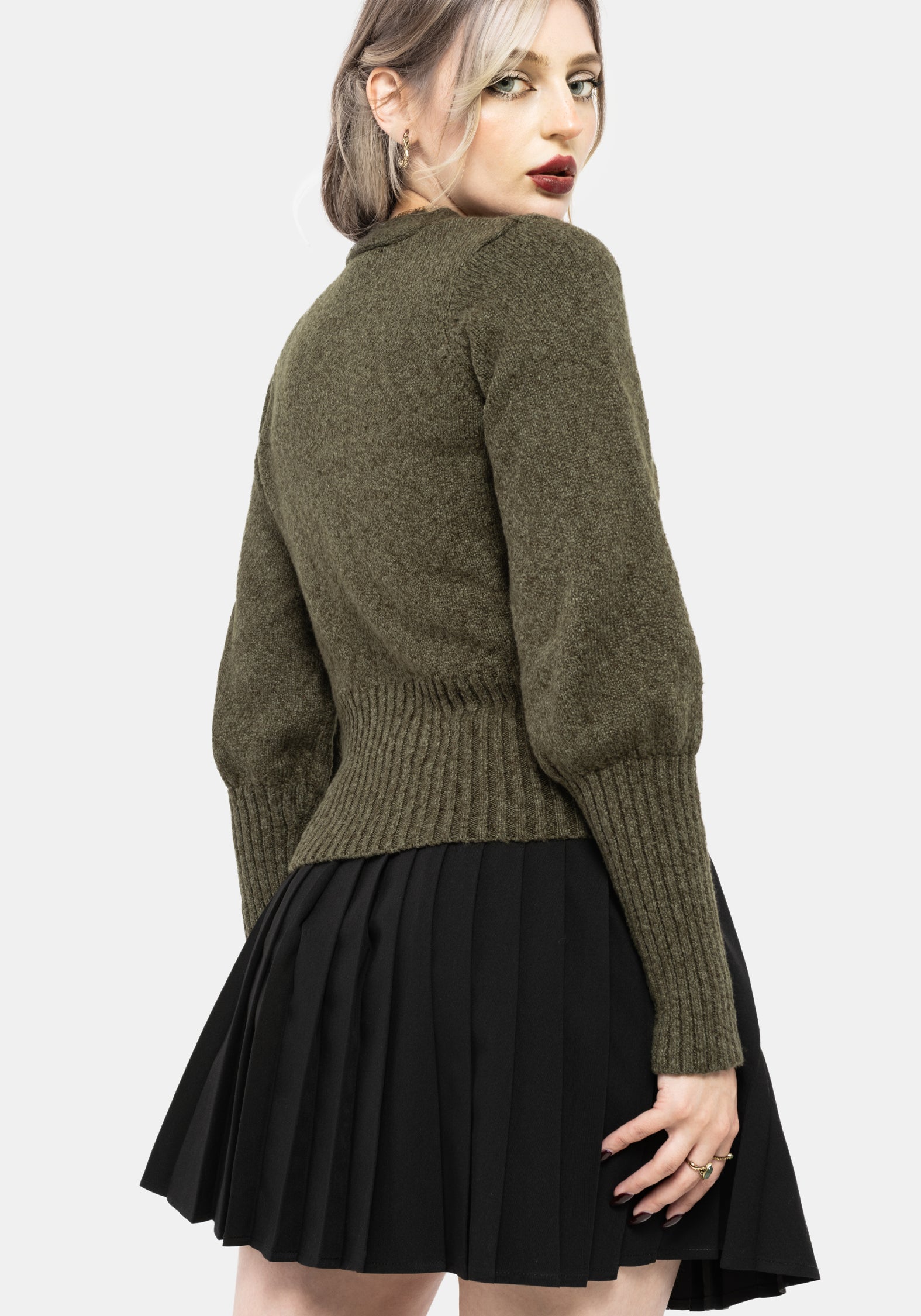 Serpent Snake Embroidered Knit Cardigan