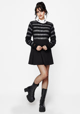 Wyn Cotton ZigZag Knit Long Sleeve Jumper
