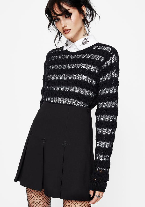 Wyn Cotton ZigZag Knit Long Sleeve Jumper