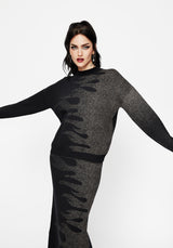 Kenna Flame Lurex Knit Jumper