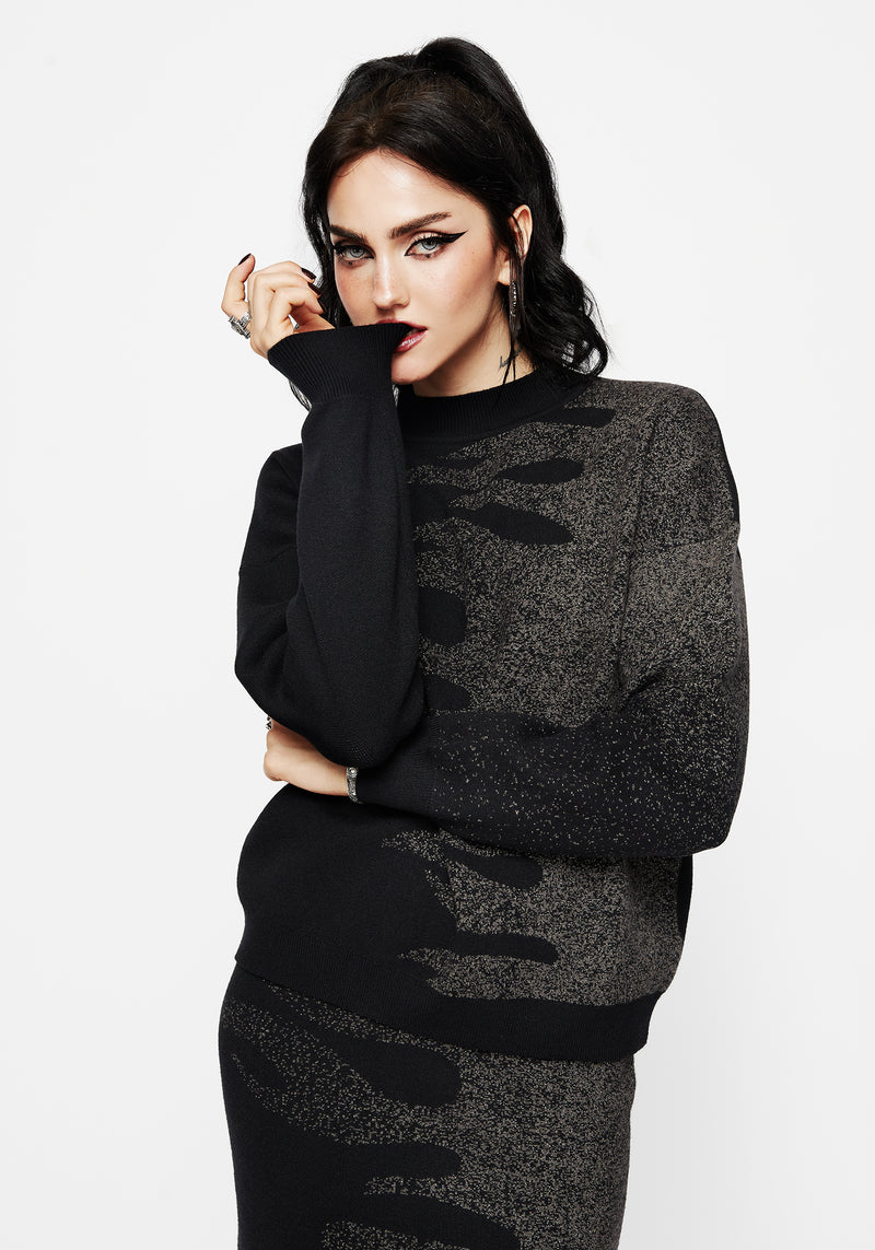 Kenna Flame Lurex Knit Jumper