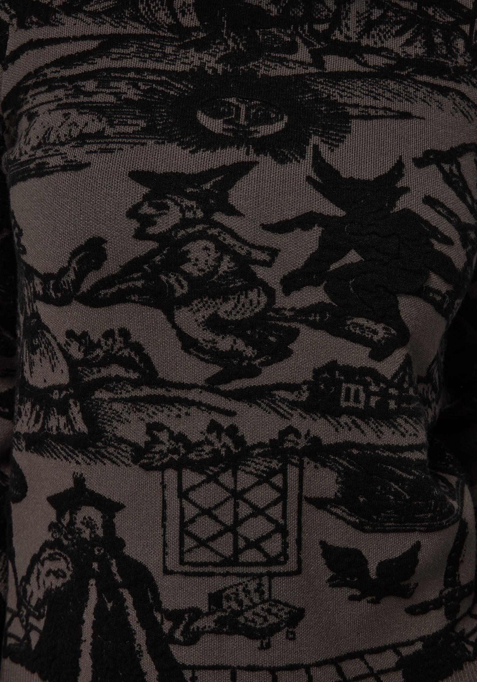 Diabolical Raised Jacquard Knit Jumper