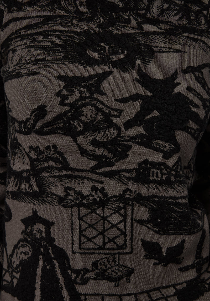 Diabolical Raised Jacquard Knit Jumper