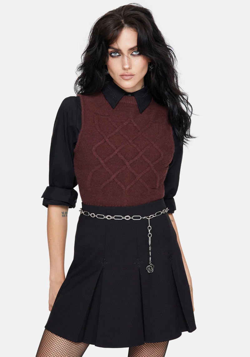 Hathor Cotton Celtic Cable Knit Vest
