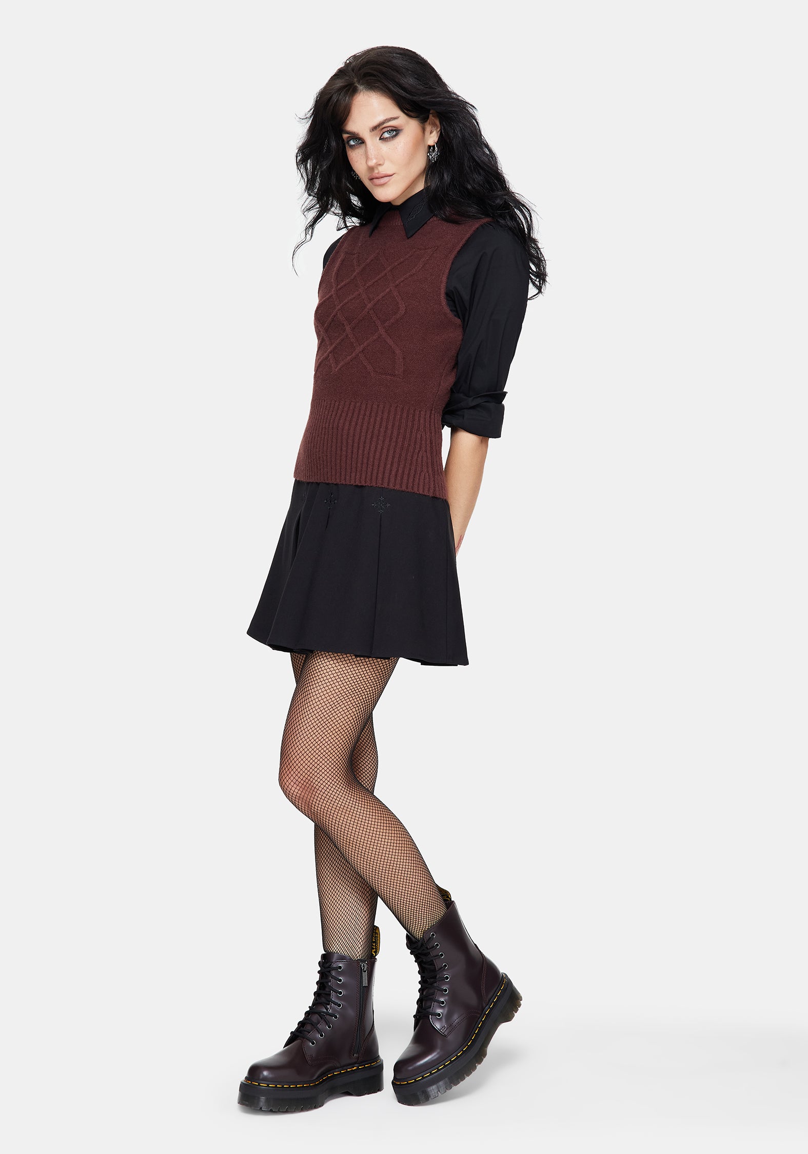 Hathor Cotton Celtic Cable Knit Vest