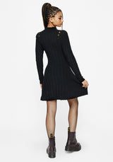 Dream Ribbed Skater Knit Dress