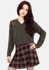 Keira Cotton Toadstool Embroidered Jumper