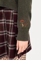 Keira Cotton Toadstool Embroidered Jumper