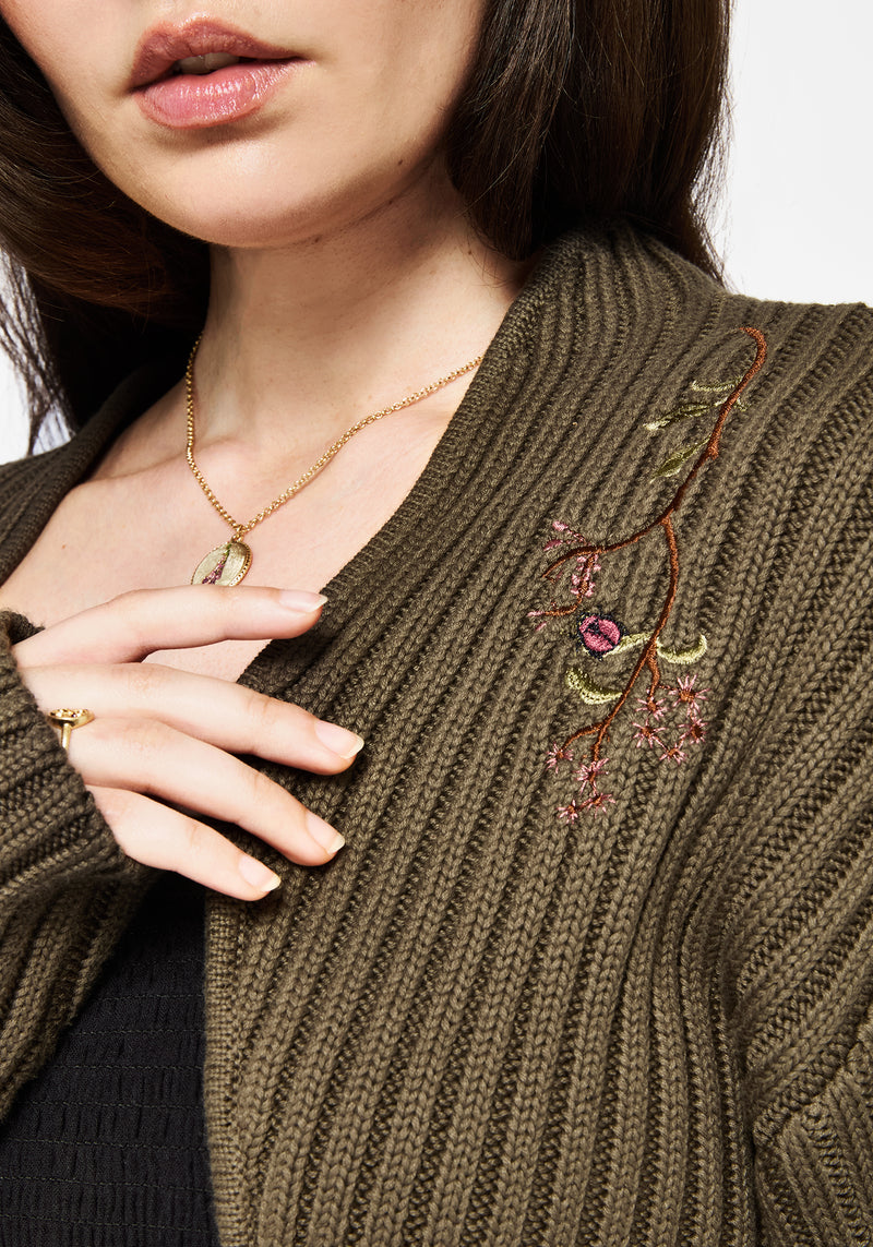 Ergot Cotton Floral Embroidered Bolero