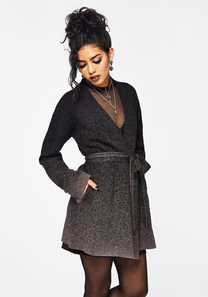 Nightjar Ombre Tie Wrap Cardigan
