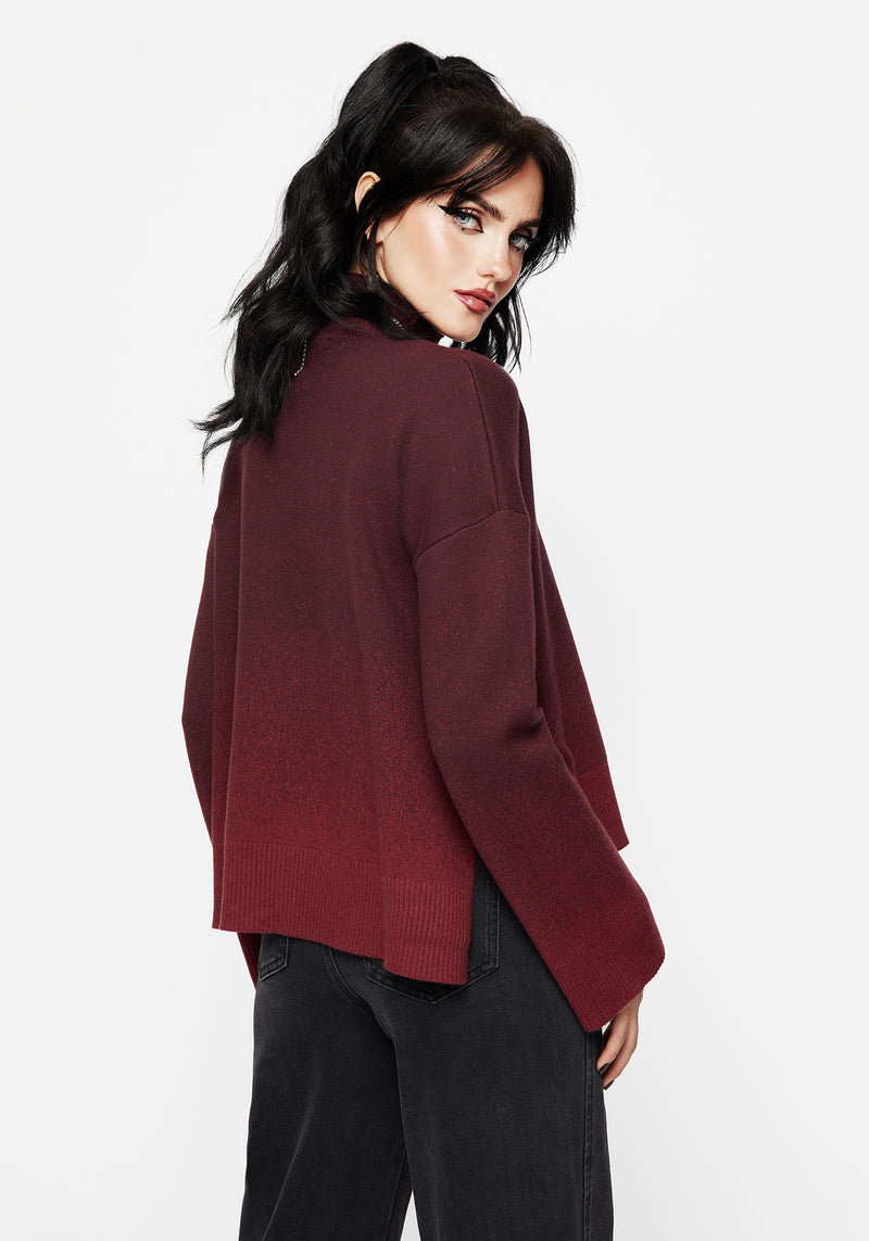 Nightjar Ombre Knit Jumper - Red
