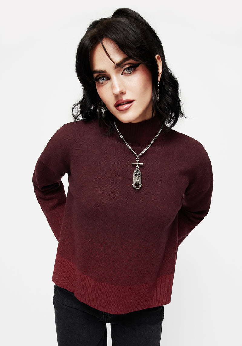 Nightjar Ombre Knit Jumper - Red