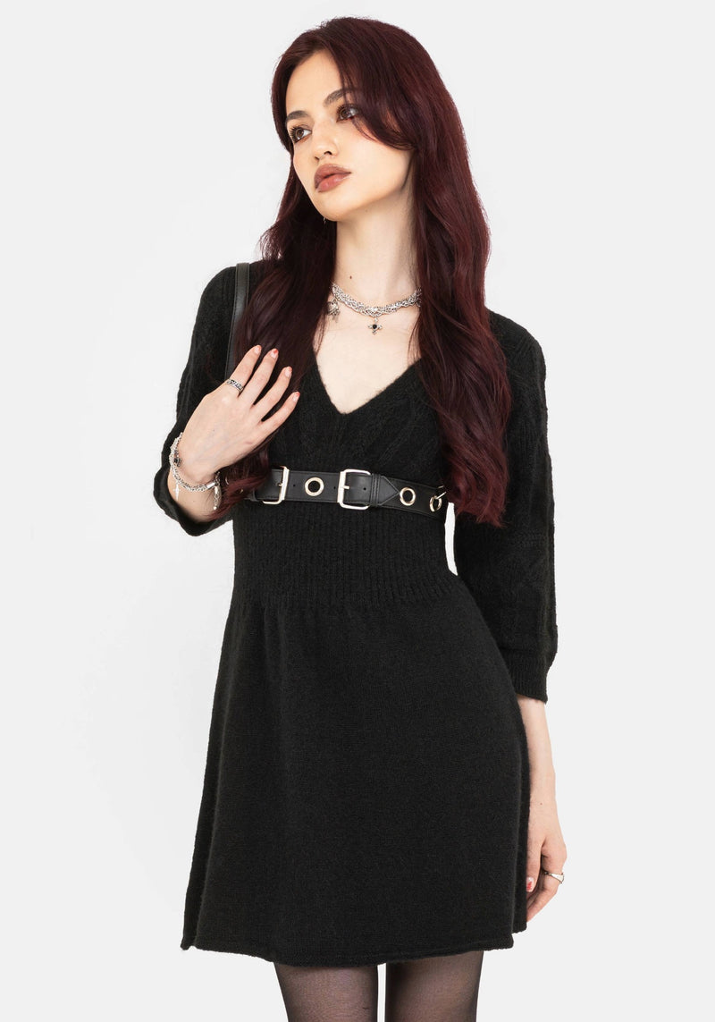 Ritual Gothic Architecture Cable Knit Mini Dress