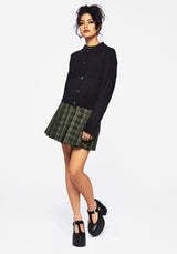 Yewtree Gothic Arch Pointelle Button Down Knit Cardigan