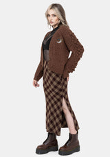 Isla Chunky Bobble Moon Embroidered Knit Cardigan