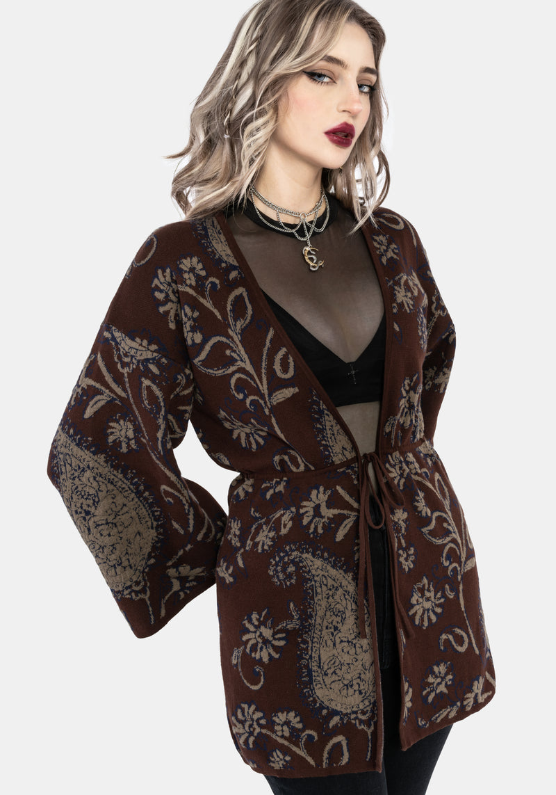 Gillian Cotton Paisley Knit Kimono