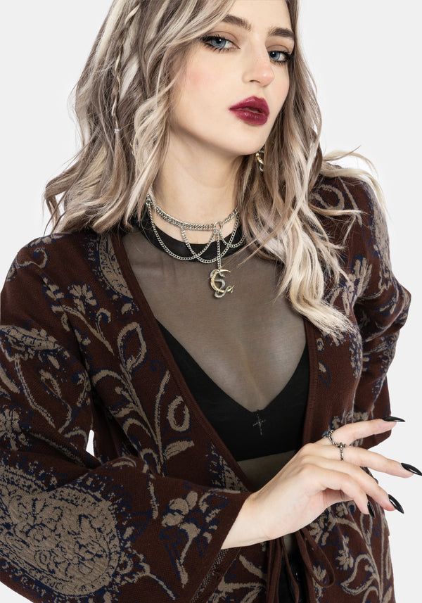 Gillian Cotton Paisley Knit Kimono