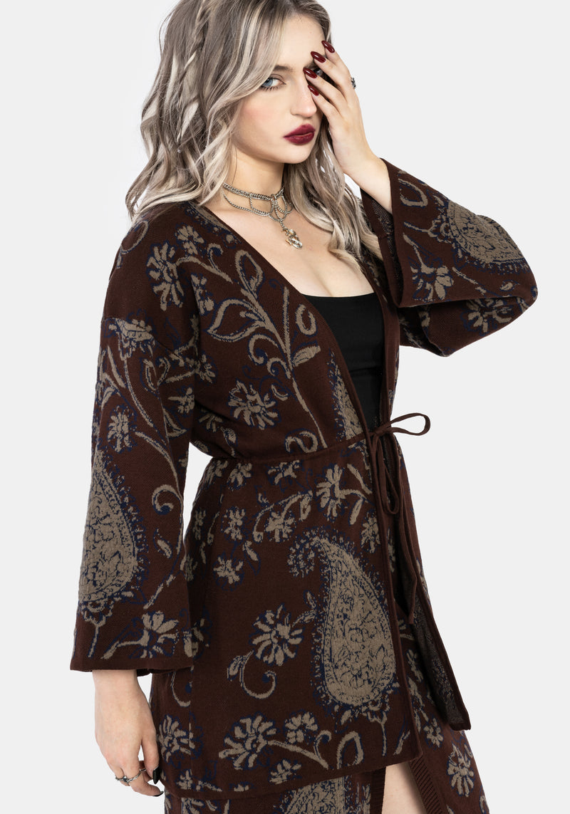 Gillian Cotton Paisley Knit Kimono