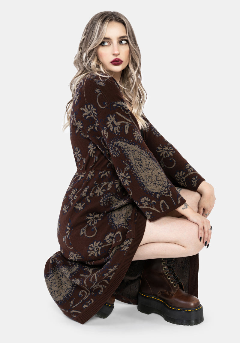 Gillian Cotton Paisley Knit Kimono