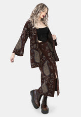 Gillian Cotton Paisley Knit Midi Wrap Skirt