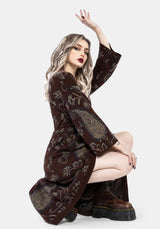 Gillian Cotton Paisley Knit Midi Wrap Skirt