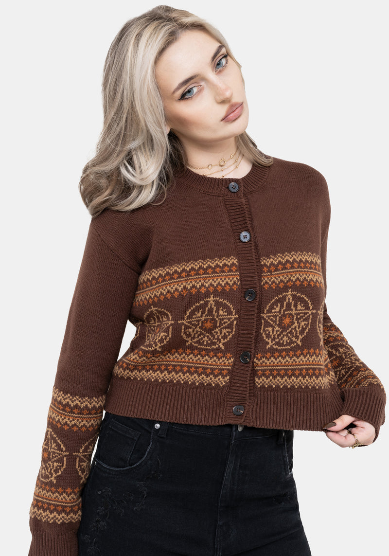 Olympia Pentagram Fairisle Knit Cardigan