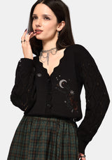 Lumi Celestial Embroidered Knit Cardigan
